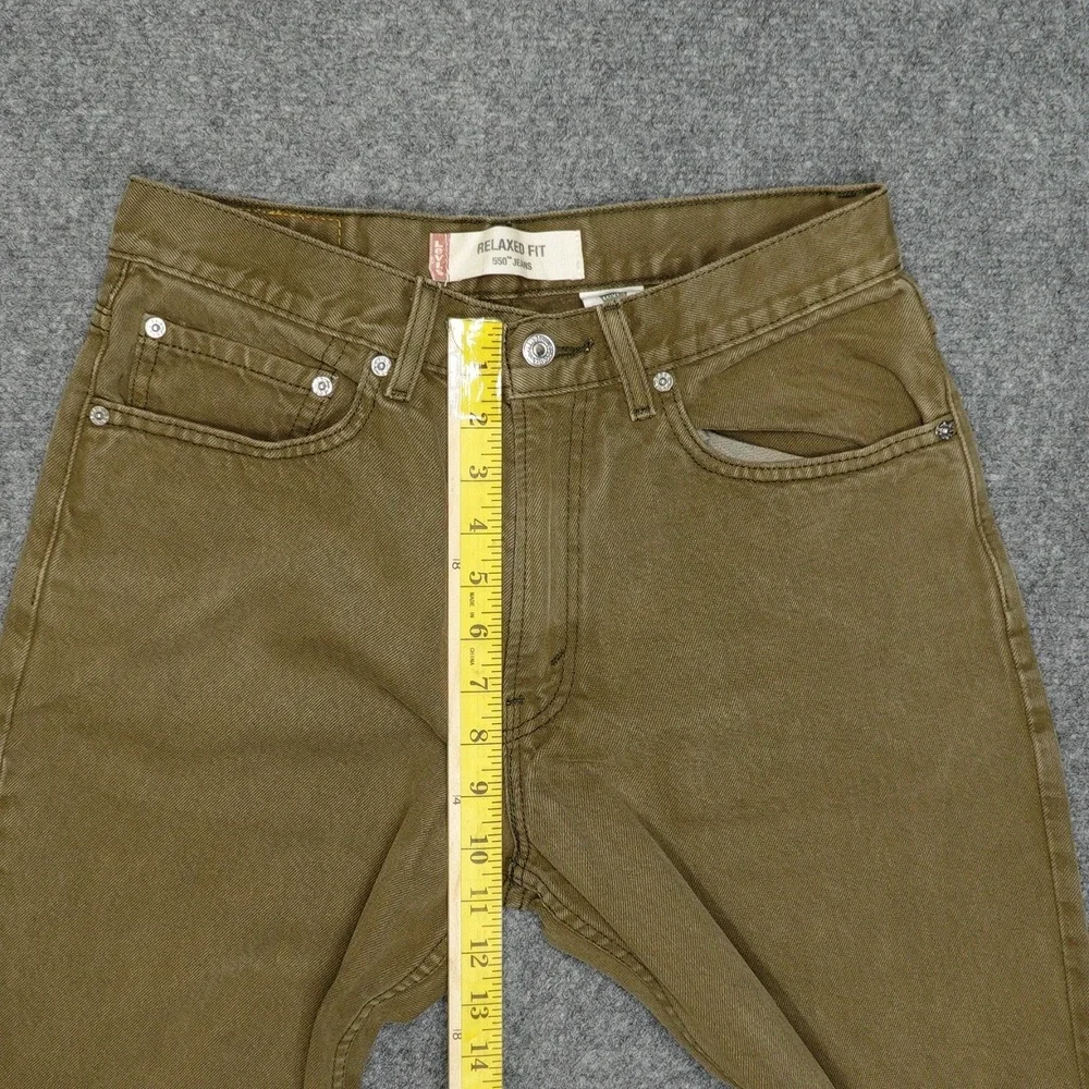 Levi's 550 Jeans Mens 31x32 Olive Brown Relaxed Fit‎ Tapered Leg Denim Cotton